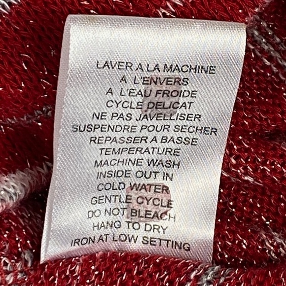 NWD New Woman Design Cowl Neck Half Sleeve Sweater 2X Red c/ Glitter Threading - Picture 7 of 7